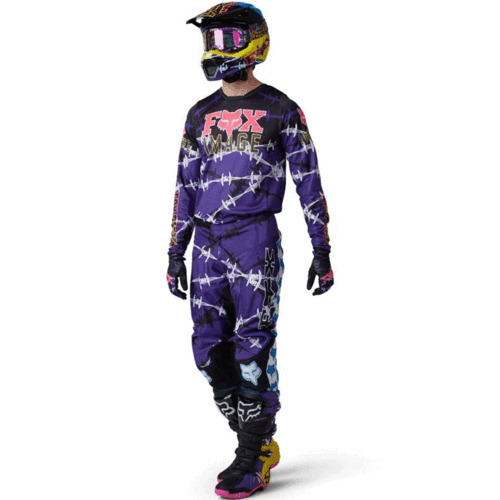 2023 180 Barbed Wire Jersey And Pants Purple - Moto | Hyper Ride