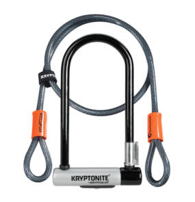 KRYPTONITE KRYPTOLOK SERIES 2 U-LOCK 4 X 9 & 4FT KRYPTOFLEX CABLE W/BKT