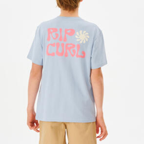 RIP CURL YOUTH SWC PSYCH STACK TEE ZEN BLUE