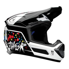 THOR MX HELMET 2027 THOR MX FLEET SPLAT BLACK YOUTH 