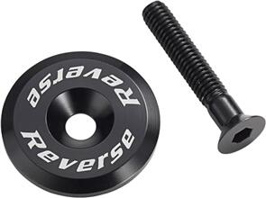 REVERSE COMPONENTS STEM CAP WITH SCREW REVERSE COMPONENTS BLK