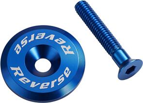 REVERSE COMPONENTS STEM CAP WITH SCREW REVERSE COMPONENTS BLUE