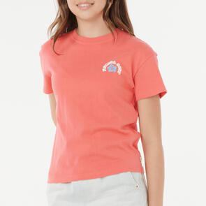 RIP CURL GIRLS LUXE SURF RELAXED TEE WATERMELON