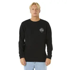 RIP CURL STAPLER CREW BLACK