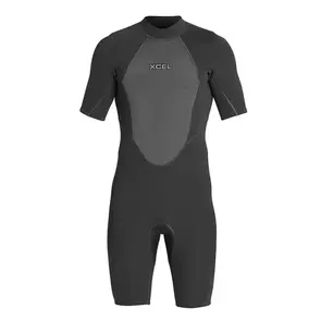 XCEL WETSUITS AXIS BACKZIP FLATLOCK SPRING SUIT - BLACK