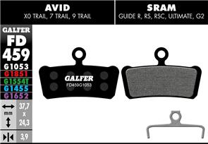 GALFER FD459 BRAKE PADS SRAM GUIDE R-RS-RSC, AVID XO TRAIL G1851 ADVANCED