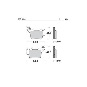 MOTO MASTER 094421 BRAKE PADS REAR NITRO GAS GAS HUSABERG HUSQVARNA KTM SHERCO