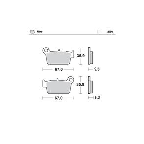 MOTO MASTER 094521 BRAKE PADS REAR NITRO APRILIA BETA GAS GAS KAWASAKI SUZUKI TM RACING YAMAHA