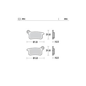 MOTO MASTER 094621 BRAKE PADS FRONT AND REAR NITRO GAS GAS HUSQVARNA KTM