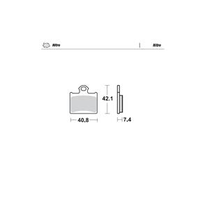 MOTO MASTER 096721 BRAKE PADS REAR NITRO FOR HUSQVARNA KTM