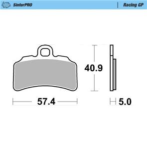 MOTO MASTER 099712 BRAKE PADS FRONT RACING GP