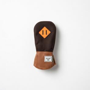 HERSCHEL SUPPLY CO HERITAGE FAIRWAY WOOD HEAD COVER BLACK SADDLE BROWN