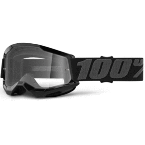 100% 2022 STRATA YOUTH MOTO GOGGLE BLACK CLEAR LENS