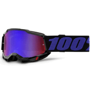 100% 2022 ACCURI YOUTH MOTO GOGGLE MOORE MIRROR RED/BLUE LENS