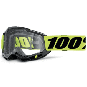 100% 2025 ACCURI 2 OTG GOGGLE NEON YELLOW CLEAR LENS