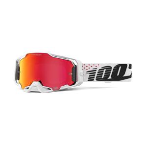100% MOTO  2027 ARMEGA GOGGLE INVICTA HIPER RED MIRROR LENS