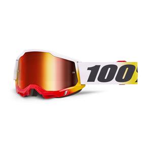 100% 2026 ACCURI 2 GOGGLE TORKEN RED MIRROR LENS