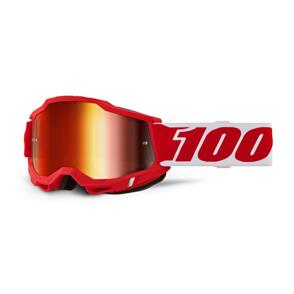 100% MOTO  2027 ACCURI 2 GOGGLE RD001 RED MIRROR LENS