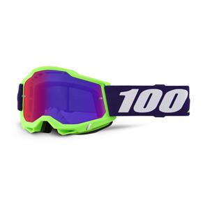 100% MOTO  2027 ACCURI 2 GOGGLE SATISFY PURPLE MIRROR LENS