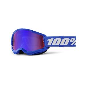 100% STRATA 2 GOGGLE BLUE RED/BLUE MIRROR LENS