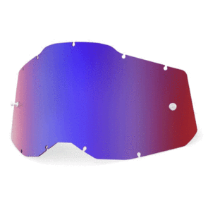 100% RACECRAFT 2/ACCURI 2/STRATA MIRROR RED/BLUE LENS