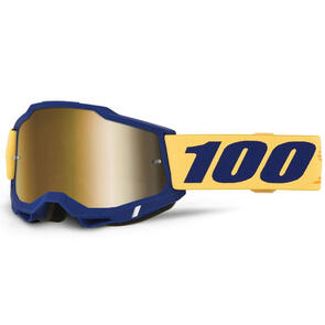 100% ACCURI 2 GOGGLE DESOTO TRUE GOLD MIRROR LENS