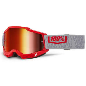 100% ACCURI 2 GOGGLE GATORBACK RED MIRROR LENS
