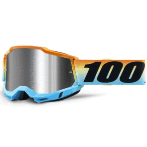 100% ACCURI 2 YOUTH MOTO GOGGLE SUNSET - FLASH SILVER LENS SUNSET