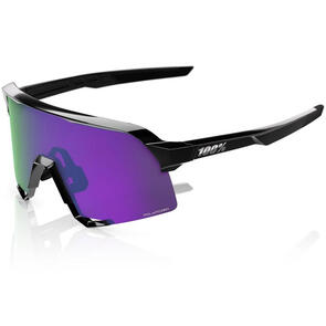 100% S3 - POLISHED BLACK - HIPER POLARIZED LAVENDER MIRROR