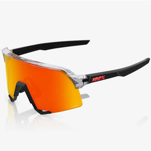 100% S3 - TRANSLUCENT GREY/MATTE BLACK - HIPER RED MIRROR