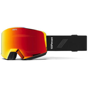 100% SNOW NORG GOGGLE BLACK - HIPER VERMILLON W/ RED MIRROR