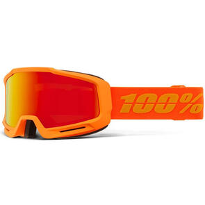 100% SNOW OKAN GOGGLE FLUO ORANGE - HIPER VERMILLON W/ RED MIRROR