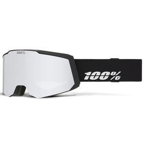 100% SNOW SNOWCRAFT AF GOGGLE BLACK - HIPER GREY-BLUE W/ SILVER MIRROR