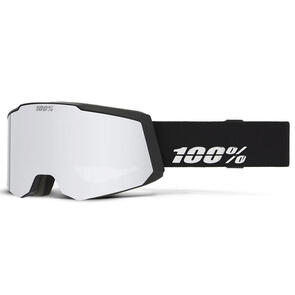 100% SNOW SNOWCRAFT S GOGGLE BLACK/SILVER - HIPER GREY-BLUE W/ SILVER MIRROR