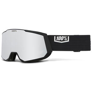 100% SNOW SNOWCRAFT XL GOGGLE BLACK - HIPER GREY-BLUE W/ SILVER MIRROR