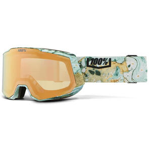 100% SNOW SNOWCRAFT XL GOGGLE FOSSIL EXPRESS - HIPER DEEP RED W/COPPER MIRROR