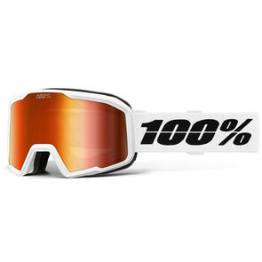 100% SNOW VALNOR GOGGLE WHITE - MIRROR RED