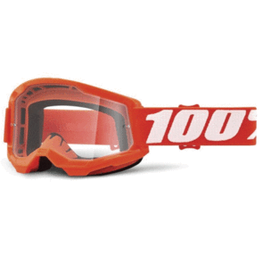 100% STRATA 2 GOGGLE ORANGE CLEAR LENS
