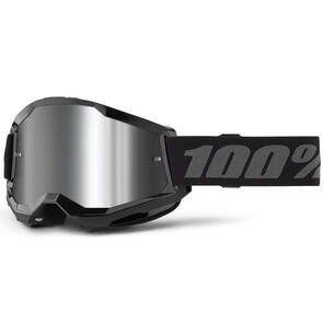 100% STRATA 2 YOUTH GOGGLE BLACK SILVER MIRROR LENS
