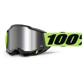 100% WATER ACCURI 2 WATERCRAFT GOGGLE NEON YELLOW - SILVER MIRROR LENS