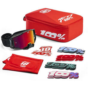 100% JETTPAK ARMEGA GOGGLE JETT SPECIAL HIPER MIRROR RED LENS WITH ACCESSORY PACK