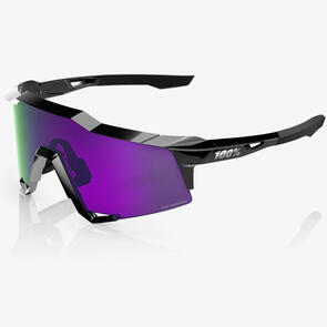 100 PERCENT BIKE SPEEDCRAFT - POLISHED BLACK - HIPER POLARIZED LAVENDER MIRROR
