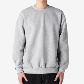 AMERICAN APPAREL RF496 REFLEX FLEECE UNISEX CREWNECK SWEATSHIRT - HEATHER GREY