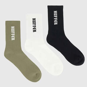 HUFFER HFR RIB SOCK/OLDE 3 PACK MULTI