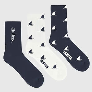 HUFFER HFR RIB SOCK/FLOAT 3 PACK MULTI