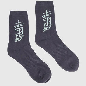 HUFFER HFR RIB SOCK/WAVES CHARCOAL