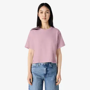 AMERICAN APPAREL 102 WOMEN'S FINE JERSEY BOXY T-SHIRT - BLUSH