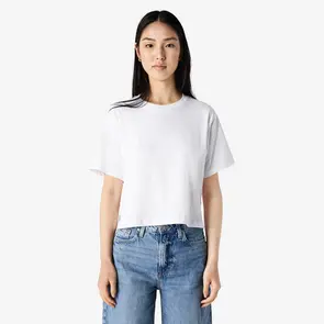 AMERICAN APPAREL 102 WOMEN'S FINE JERSEY BOXY T-SHIRT - WHITE
