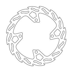 MOTO MASTER BRAKE ROTOR MOTO MASTER FLAME REAR KAWASAKI KX450F 19-21