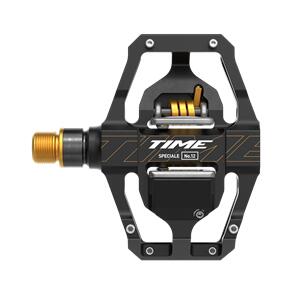 TIME PEDALS SPECIALE 12 SMALL ALUMINUM BODY/TITANIUM SPINDLE INCL. ATAC STANDARD CLEATS BLACK GOLD B1